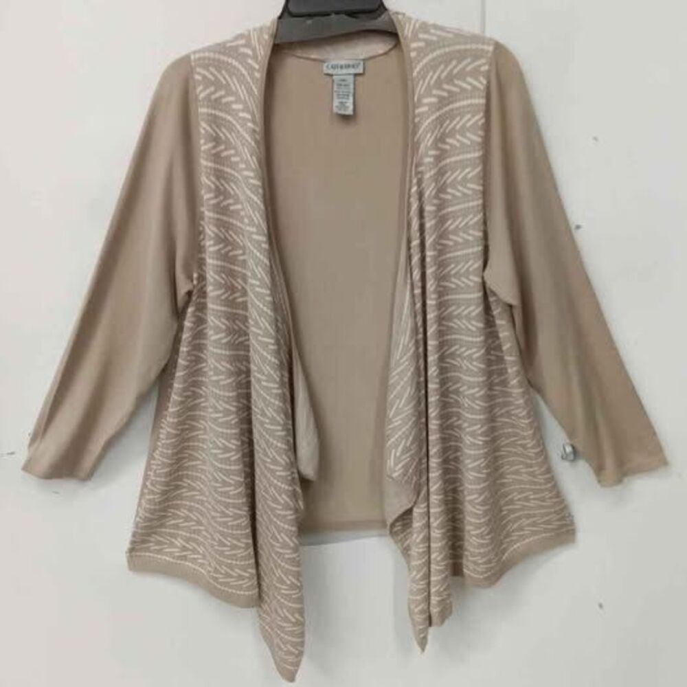 Catherines tan cardigan size 2X WP NWT